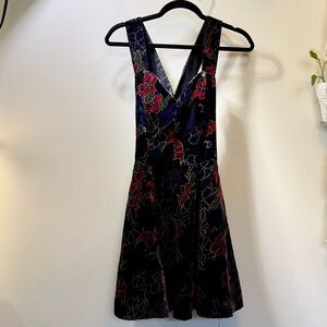 Vintage Velvet Floral Rampage Dress